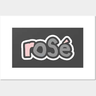 80s Rose Wine Ultimate Gray Typography Posters and Art